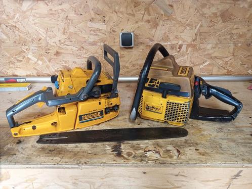 Twee partner kettingzagen., Tuin en Terras, Hand-tuingereedschap, Gebruikt, Ophalen