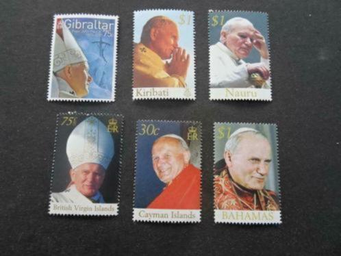 6 postzegels Postfris Paus Johannes Paulus II - jaar 2005, Timbres & Monnaies, Timbres | Timbres thématiques, Non oblitéré, Autres thèmes