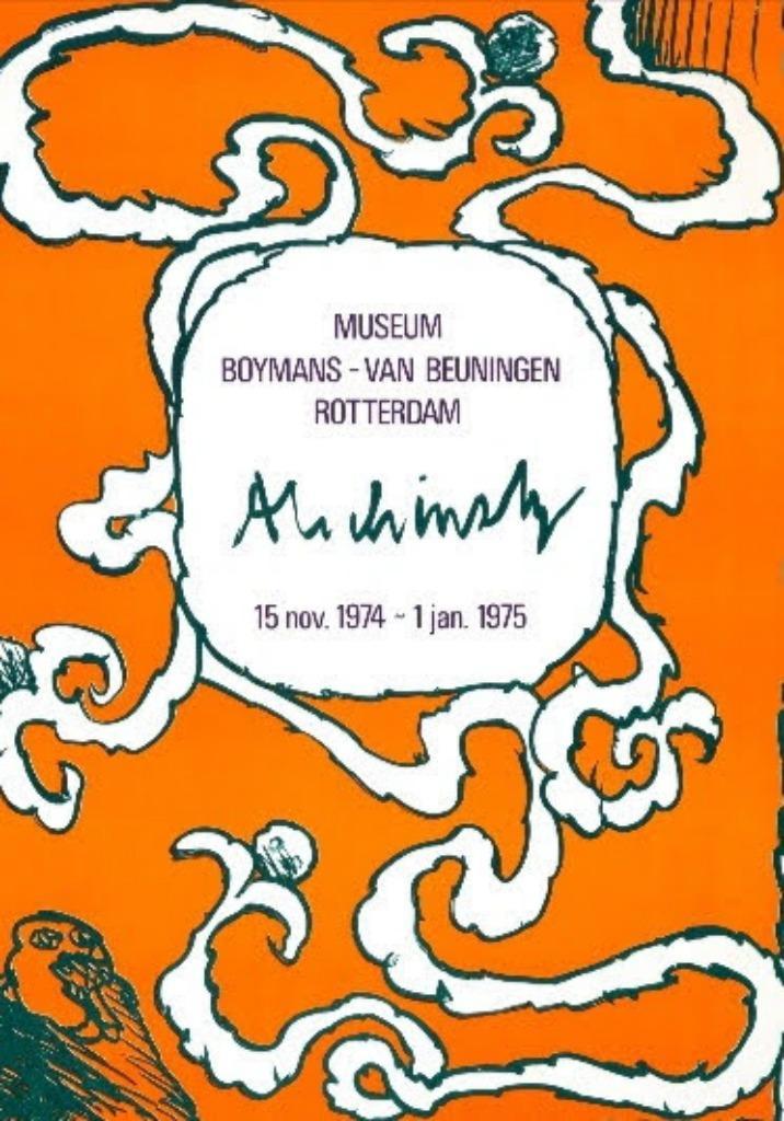 ALECHINSKY Lithografische affiche/poster 1974, Antiek en Kunst, Kunst | Litho's en Zeefdrukken, Ophalen of Verzenden