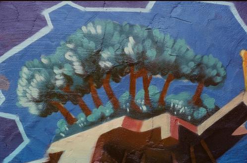 foto van graffiti DUCK in antwerpen muntstraat 1996, Antiek en Kunst, Kunst | Tekeningen en Fotografie, Verzenden