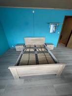 Bed 160x200cm + 2 nachtkastjes, Huis en Inrichting, Slaapkamer | Bedden, Ophalen, Gebruikt, Tweepersoons, 200 cm