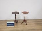 Set van 2 Vintage Houten Plantentafeltjes, Antiek en Kunst, Ophalen of Verzenden