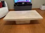 Prachtige salontafel in travertijn, Ophalen, 100 tot 150 cm, 50 tot 100 cm, Zo goed als nieuw