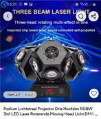 Helicopter movinghead 3x6 rgbw leds en 3x rgb lassers, Ophalen, Zo goed als nieuw