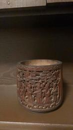 Oude Chinese bamboe hout pot, Ophalen of Verzenden, Zo goed als nieuw, Hout