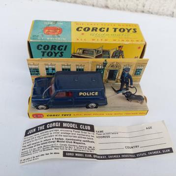 CORGI TOYS 448 B.M.C. MINI POLICE VAN WITH TRACKER DOG BOITE, Enlèvement ou Envoi, Utilisé, Voiture, Corgi