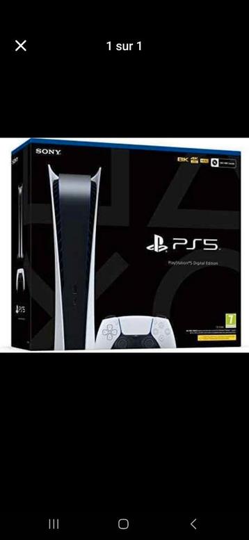 ps5 digitale sans manette comme neuf, Informatique & Logiciels, Enlèvement ou Envoi, Comme neuf
