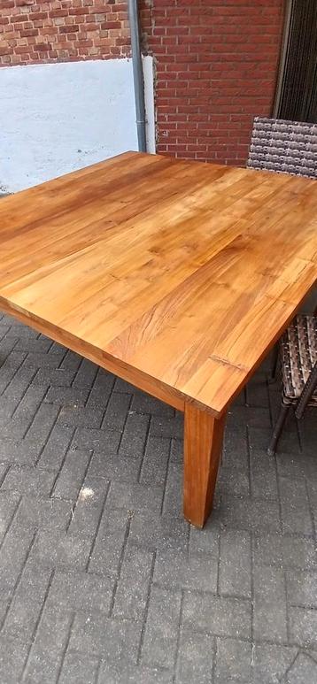 Table à manger/table de jardin en teck 150 x 150 cm, Enlèvement, Comme neuf