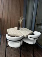 Table de salle à manger octogonale vintage en travertin, Enlèvement, Comme neuf