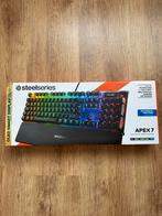 Steelseries Apex 7 OLED Switch blauw gametoetsenbord, Ophalen, Gaming toetsenbord, Azerty, Zo goed als nieuw