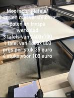 bureel /schrijftafels met trespa  werkblad, Ophalen