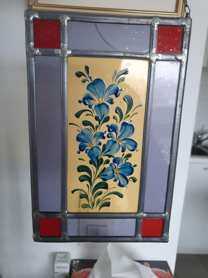 Glasraam, glas in lood, Antiek en Kunst, Antiek | Glaswerk en Kristal, Ophalen of Verzenden