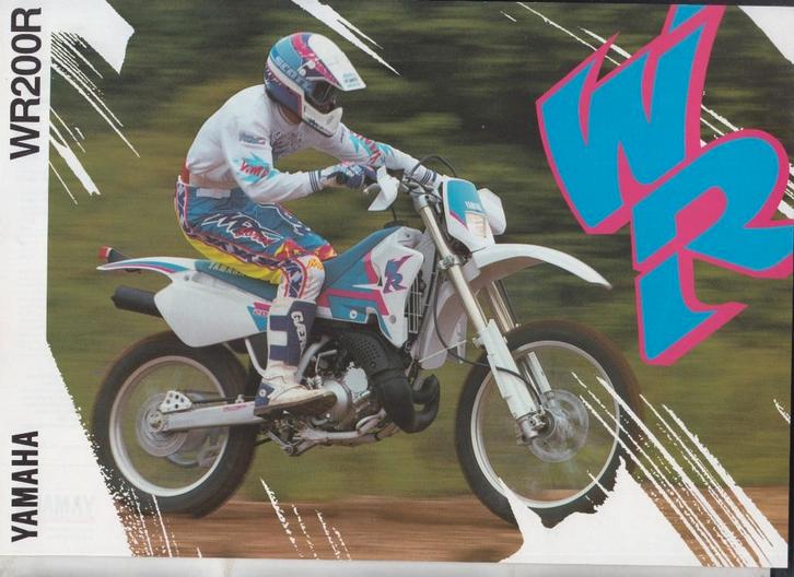 Moto Yamaha WR200R Enduro brochure publicitaire, Livres, Motos, Utilisé, Envoi