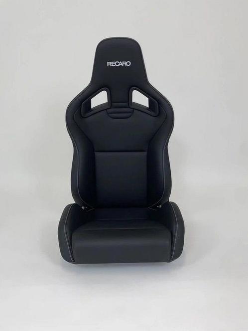 RECARO Sportster CS Leder Zwart Met Wit Stiksel, Auto-onderdelen, Overige Auto-onderdelen, Gebruikt, Ophalen of Verzenden