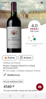 Chateau de fieuzal 2013 prix 30 euros, Ophalen, Zo goed als nieuw