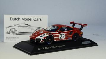 1:43 Porsche 911 GT2 RS Clubsport rood  Spark nieuw RARE  beschikbaar voor biedingen