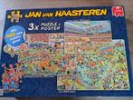 Jan van haasteren 3 puzzels voetbal+poster+spel, Ophalen of Verzenden, Gebruikt