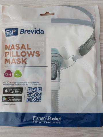 CPAP - F & P BREVIDA nasal pillows mask - XS/S =  beschikbaar voor biedingen