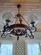 Houten luster te koop, Huis en Inrichting, Lampen | Kroonluchters, Ophalen