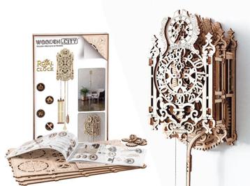 3D Houten Puzzel Royal Clock - DIY Wood Builds beschikbaar voor biedingen