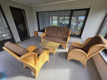 Rotan salon, Huis en Inrichting, Ophalen, Zo goed als nieuw, Riet of Rotan, Rotan