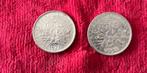 Lot de deux pièces 5 francs 1971 et 1993