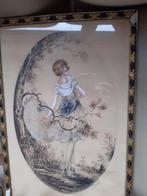 Aquatint Art Deco opgehoogd met verf Alfred Renaudin 1866-19, Ophalen of Verzenden