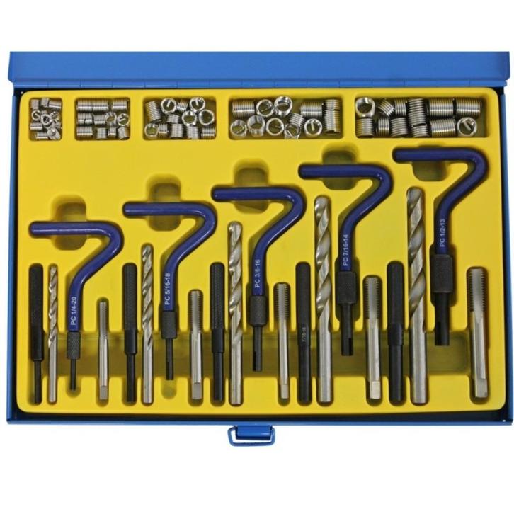 Helicoil set Engelse maten : 1/4" - 5/16 - 3/8" - 7/16" - 1/, Auto diversen, Autogereedschap, Nieuw, Verzenden