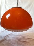 Vintage retro oranje hanglamp, Minder dan 50 cm, Glas, Jaren 60/70, Gebruikt