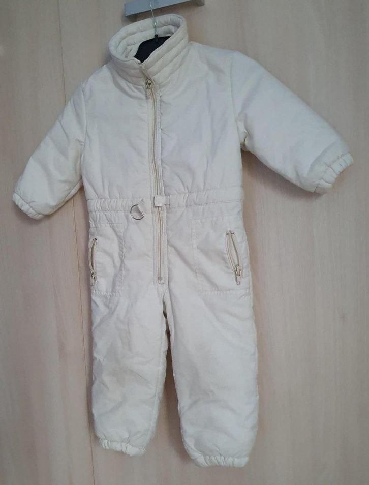 BEBE COMBINAISON DOUDOUNE SKI BLANCHE 18Mois, Kinderen en Baby's, Babykleding | Maat 80, Zo goed als nieuw, Jongetje of Meisje