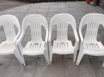 4 pastieken tuinstoelen, Ophalen, Gebruikt, Plastic, Stapelbaar