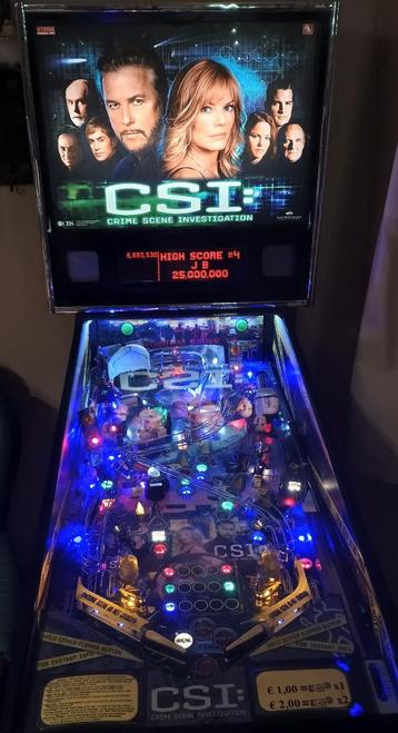 Flipper CSI Stern 2008 Pinball beschikbaar voor biedingen
