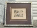 eau forte marine signe james ensor, Antiek en Kunst, Kunst | Etsen en Gravures, Ophalen of Verzenden