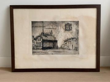 schilderij van huis op dorpsplein, Enlèvement ou Envoi