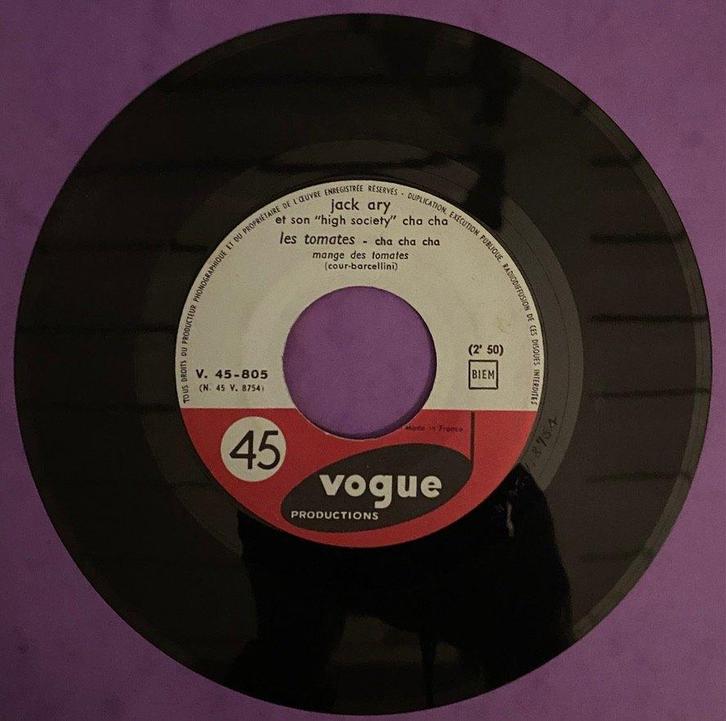 Jack Ary Les Tomates (Mange Des Tomates), CD & DVD, Vinyles Singles, Utilisé, Single, Latino et Salsa, 7 pouces, Enlèvement ou Envoi