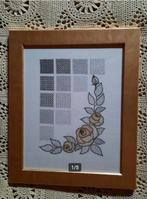 Mooi ingelijst borduurwerk - handgemaakt, Ophalen of Verzenden, Zo goed als nieuw, Handborduren, Onderdeel of Accessoires