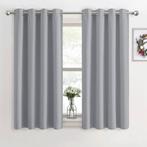 Slaapkamer 2x gordijnen set Verduisterend grijs 117 x 137, 100 tot 150 cm, 100 tot 150 cm, Nieuw, Ophalen of Verzenden