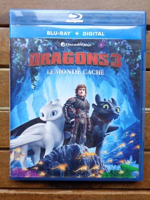 )))  Bluray Dragons 3  //  Le Monde Caché  (((, CD & DVD, Blu-ray, Comme neuf, Dessins animés et Film d'animation, Enlèvement ou Envoi