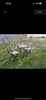 Tuinstoelen en tafels tekoop, Tuin en Terras, Tuinstoelen, Ophalen, Zo goed als nieuw, Hout, Stapelbaar