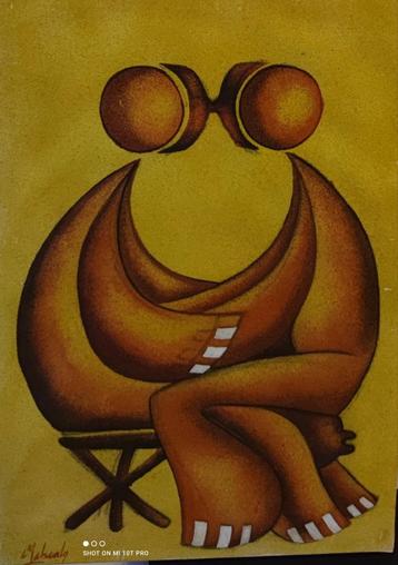 Peinture sur sable en provenance du congo beschikbaar voor biedingen