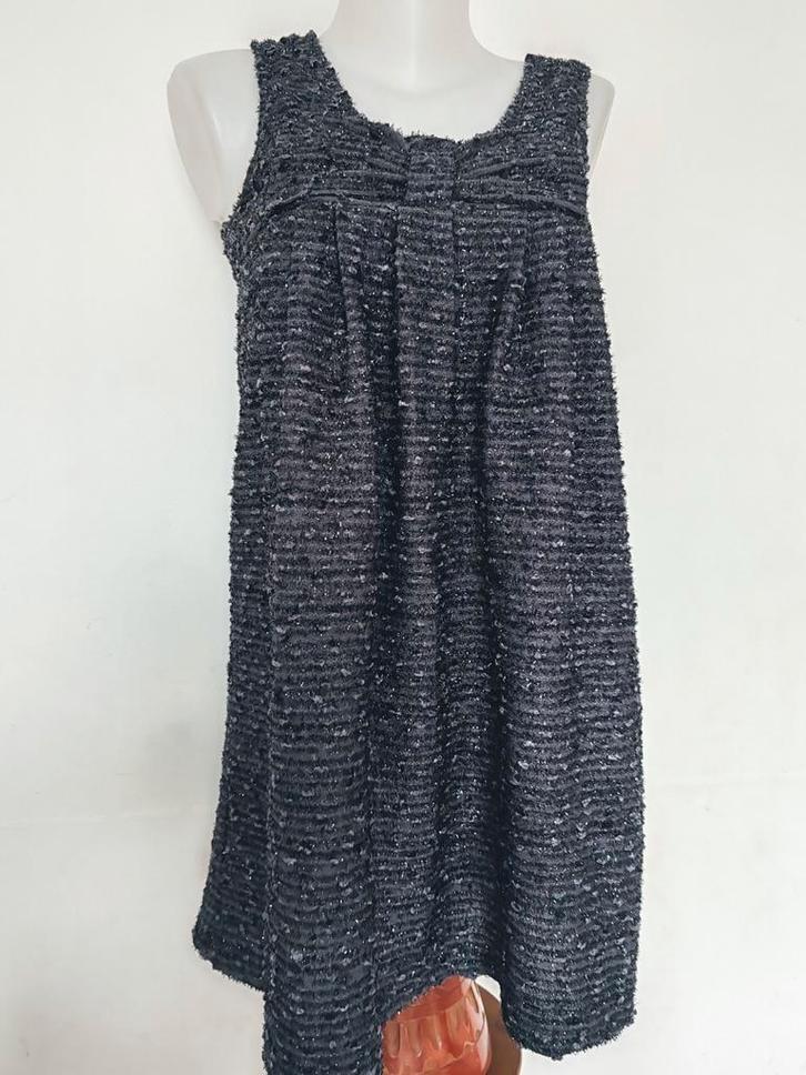 Mouwloze zwarte jurk met sprankelend zacht tweedeffect, Kleding | Dames, Jurken, Zo goed als nieuw, Zwart, Ophalen of Verzenden