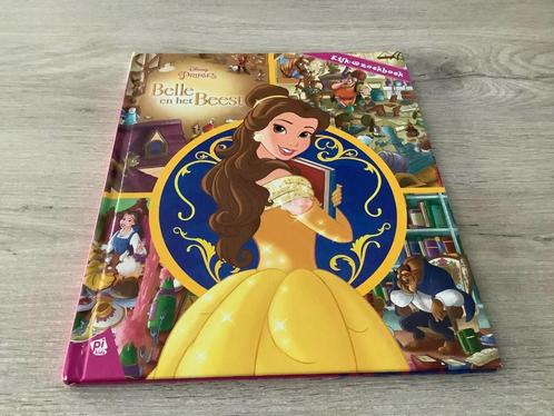 Disney Belle en het beest kijk-en zoekboek (2017), Boeken, Kinderboeken | Kleuters, Zo goed als nieuw, Sprookjes, 4 jaar, Jongen of Meisje