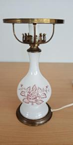 tafellamp onderstel in opaline vintage, Huis en Inrichting, Ophalen of Verzenden, Gebruikt, Glas, Minder dan 50 cm
