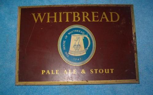 oud reclamebordje WHITBREAD Pale Ale & Stout, Verzamelen, Biermerken, Reclamebord, Plaat of Schild, Overige merken, Ophalen of Verzenden