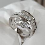 Diamond ring 18 karaat witgoud, Handtassen en Accessoires, Ringen, Ophalen, Wit, Zo goed als nieuw, Met edelsteen