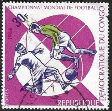 1 Postzegel Congo-Kinshasa  1966 WK Voetbal – Engeland beschikbaar voor biedingen