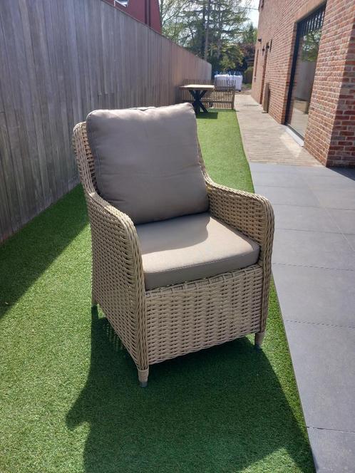 Rotan tuinstoelen met kussens x6 (2 maand oud), Tuin en Terras, Tuinstoelen, Nieuw, Rotan, Ophalen
