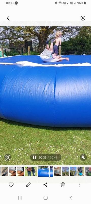 trampoline gonflable avec moteur 7mx1m pièce unique