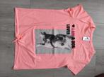 Roze t-shirt hond Small, C&A, Manches courtes, Taille 36 (S), Rose