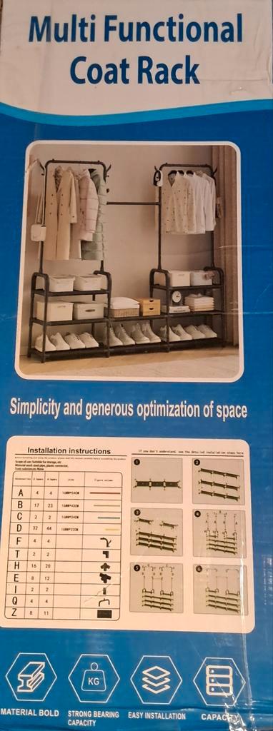 PORT VÊTEMENTS, Maison & Meubles, Armoires | Vitrines, Neuf, 150 à 200 cm, 100 à 150 cm, 25 à 50 cm, Avec espace de penderie, Métal